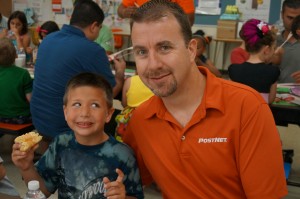 Evan with his dad