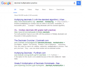 Decimal Practice